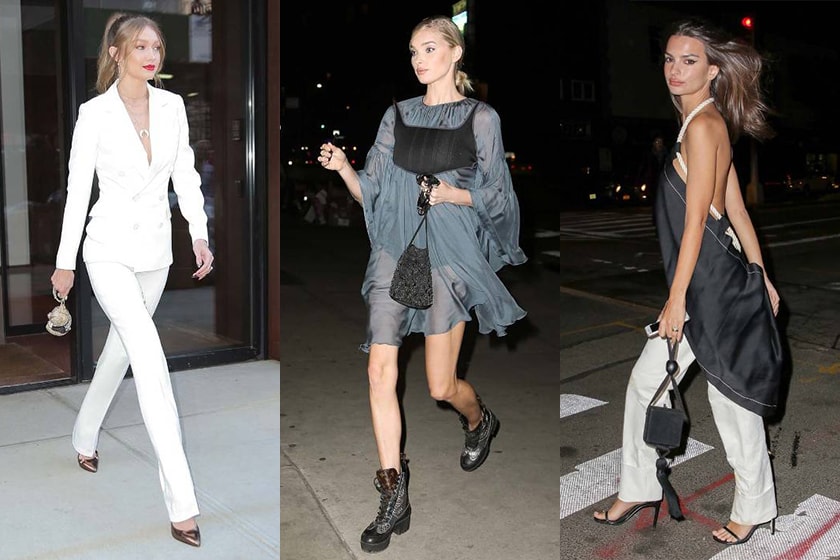 Gigi Hadid, Emily Ratajkowski and Elsa Hosk Cocktail-style drawstring bag