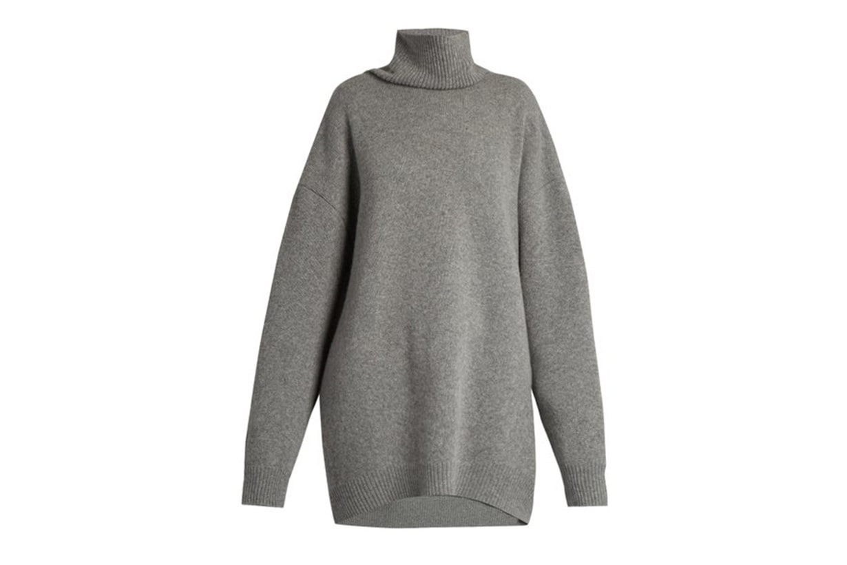 Raey Displaced-sleeve roll-neck wool sweater