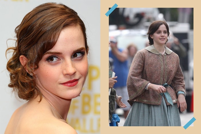這不就是 Emma Watson 嗎？她演《小婦人》坐馬車的造型曝光！