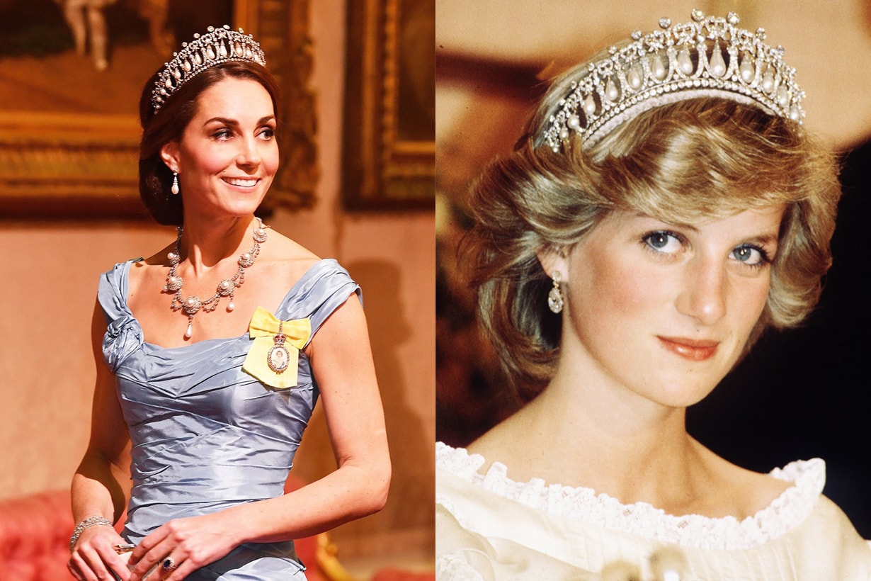 Kate Middleton and Princess Diana in the Lover’s Knot tiara