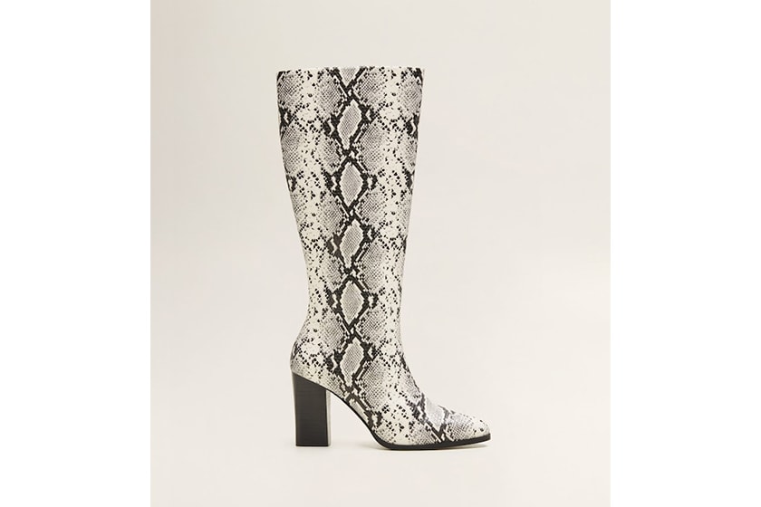 Mango Snake-Effect Boots