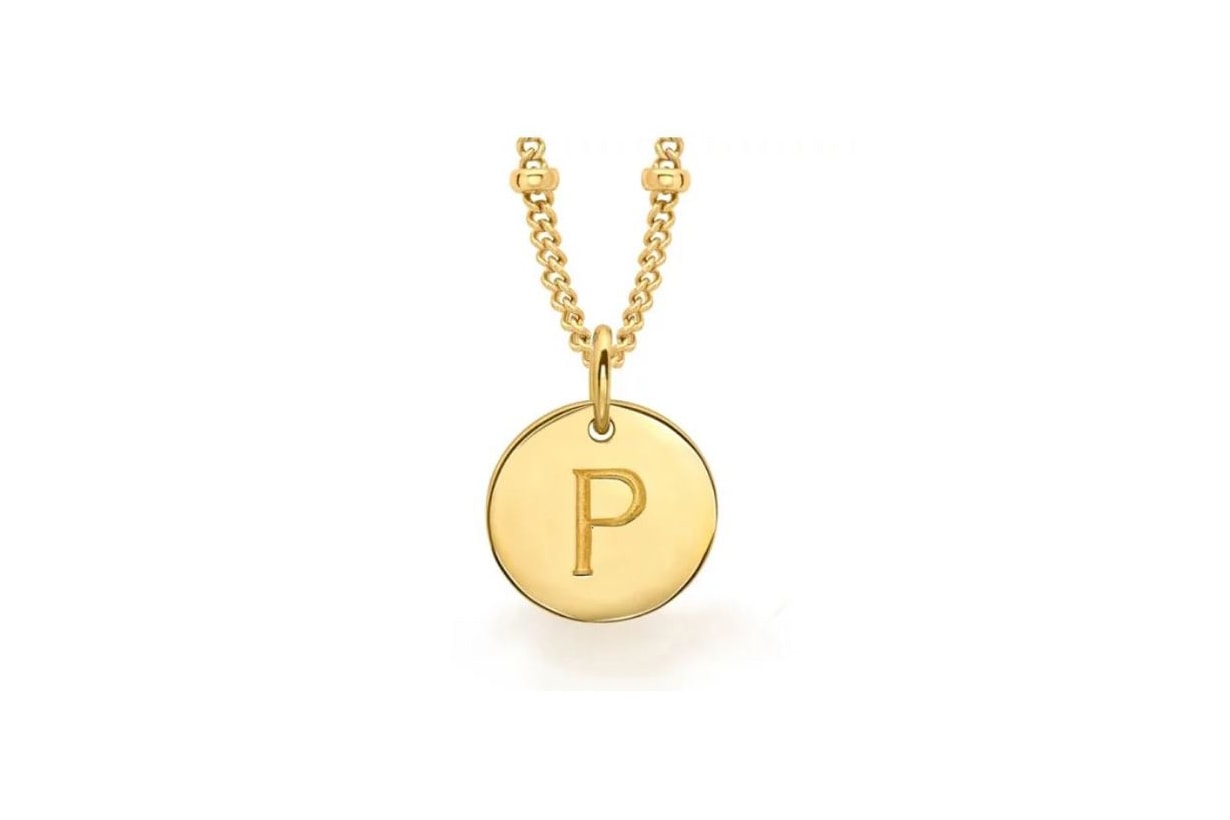Missoma Gold P Initial Necklace