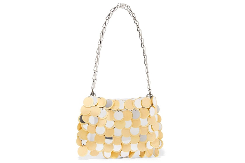 Paco Rabanne Sparkle 1969 Sequined Faux Leather Shoulder Bag