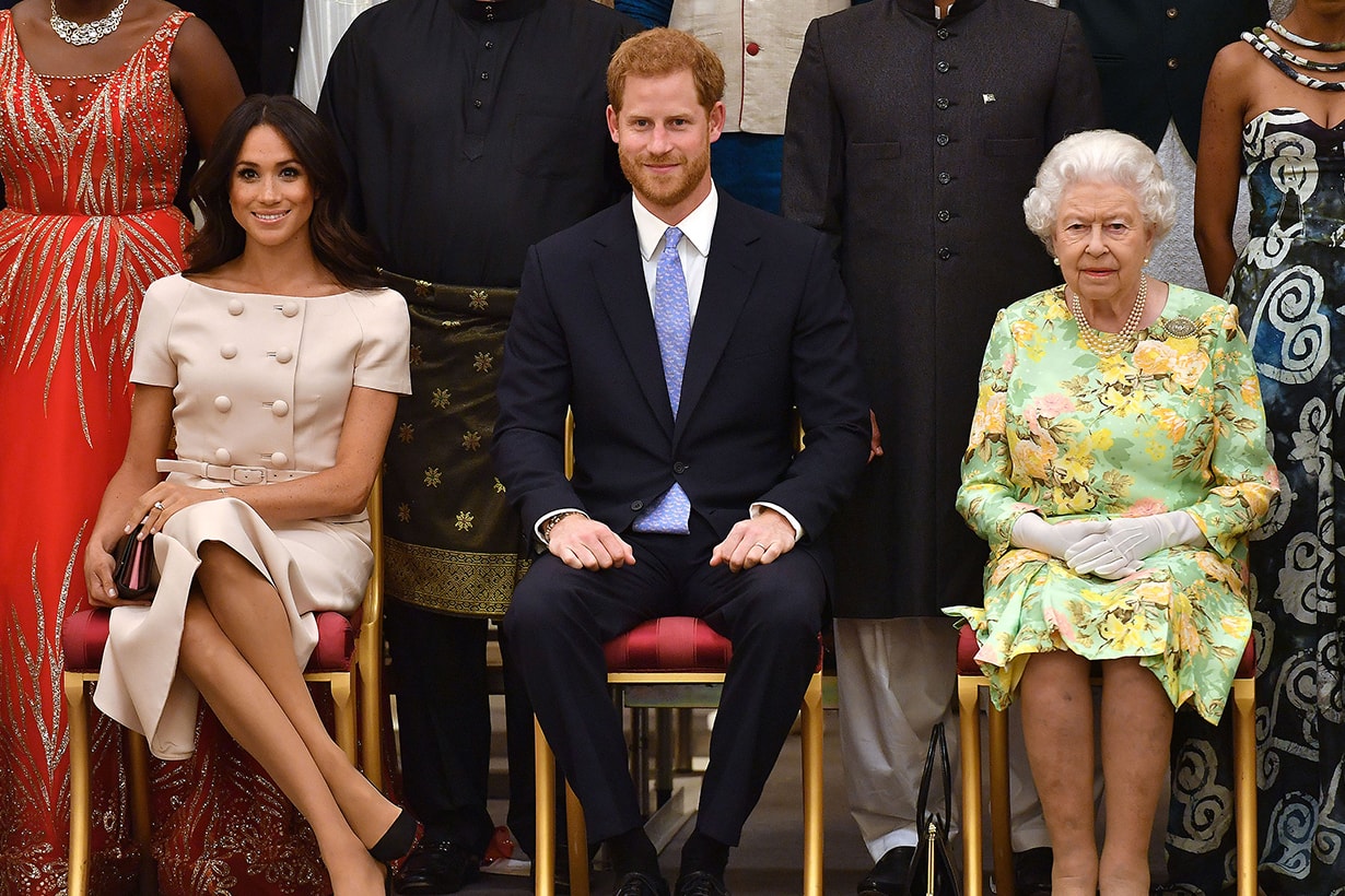 Prince Harry, Queen Elizabeth II and Meghan Markle
