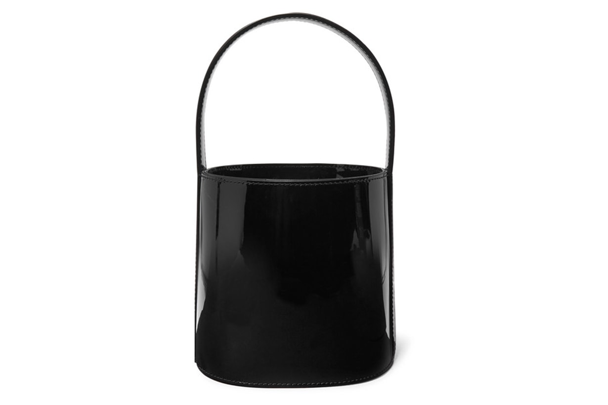 Staud Bissett Patent-Leather Bucket Bag