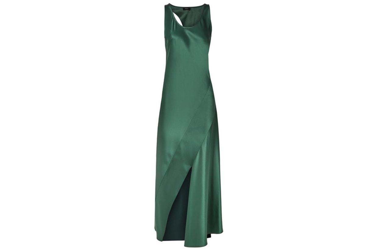 Theory Cutout Satin Maxi Dress