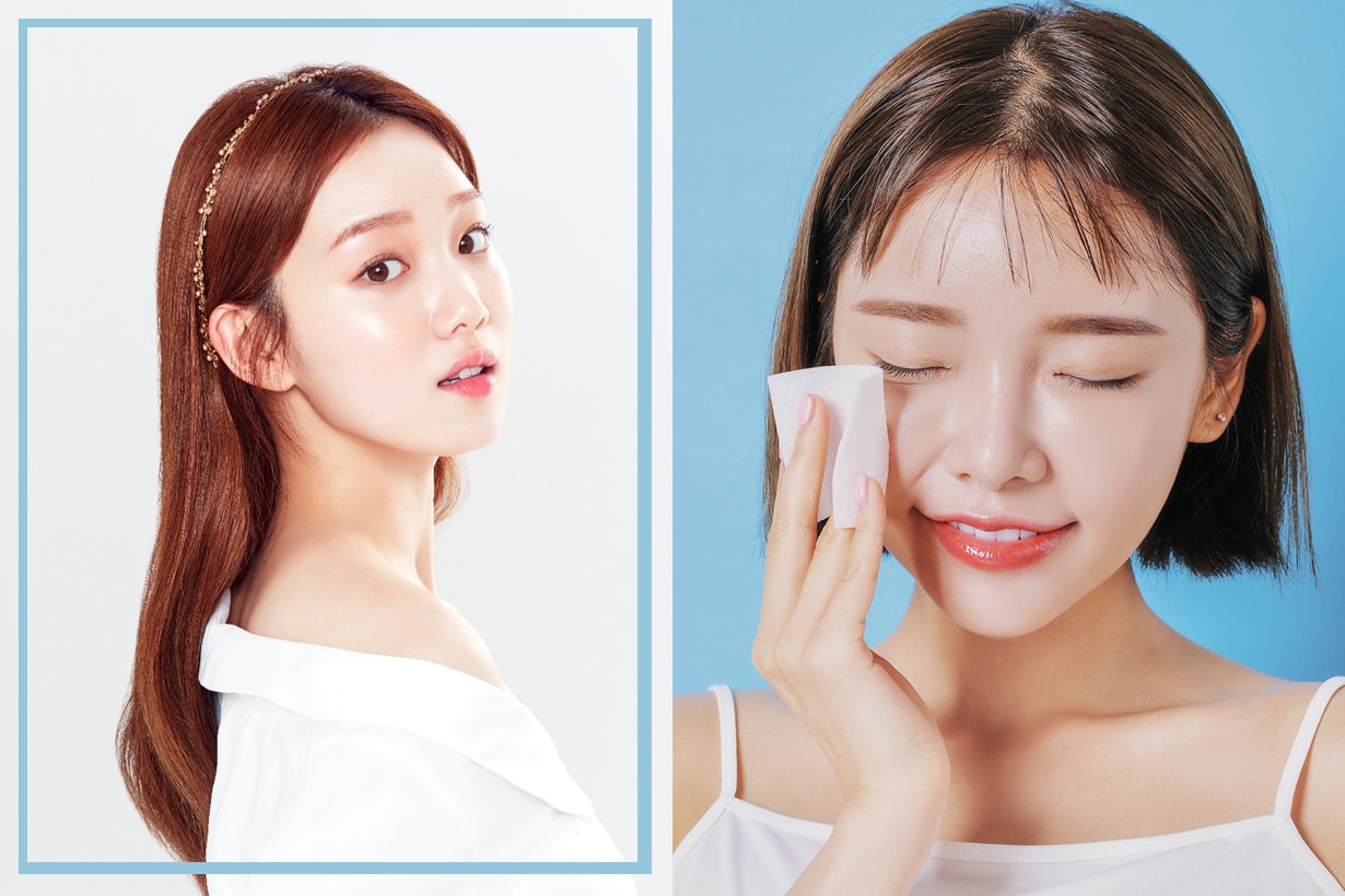 Korean Girls Toner Skincare Routine Cotton Pad sensitive skin Clear pores applying toner Korean skincare tips K beauty