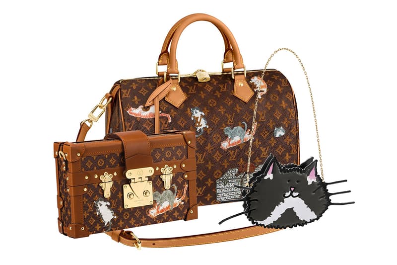 Louis vuitton Grace Coddington Catogram Collection with cute cat illustration
