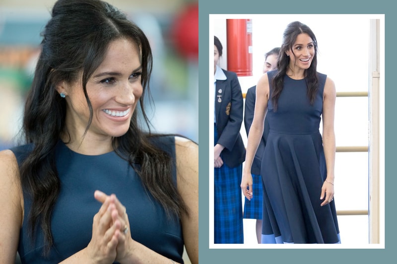 meghan markle half up hairstyle ponytail royal tour