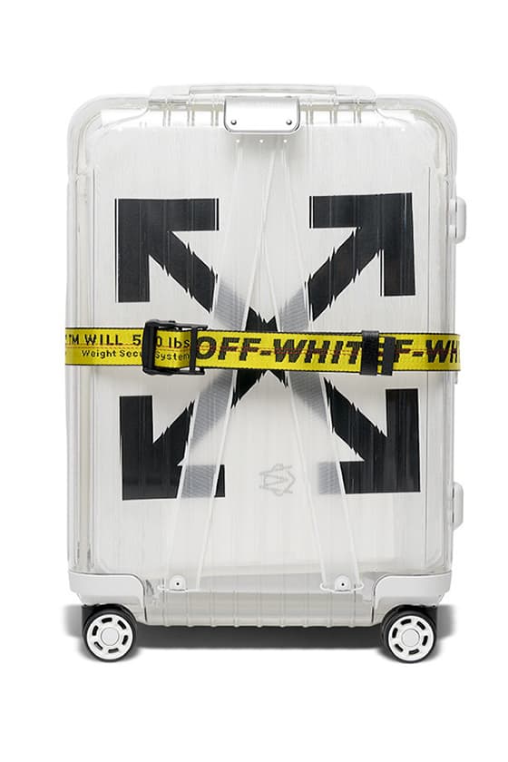 off white rimowa essential suitcase white black