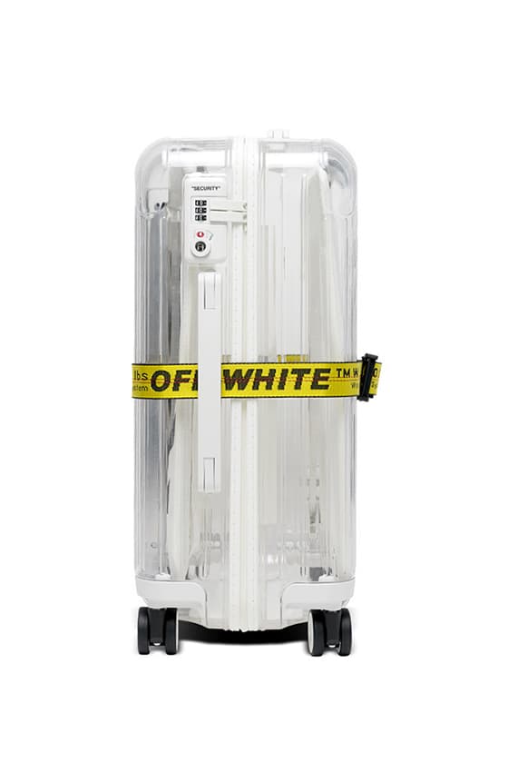 off white rimowa essential suitcase white black