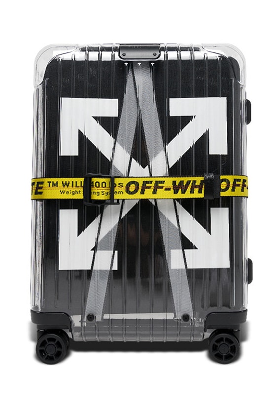 off white rimowa essential suitcase white black