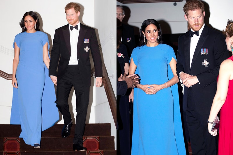 Prince Harry Meghan Markle Fiji state dinner Toasting with water pregnant sweet husband british royal family