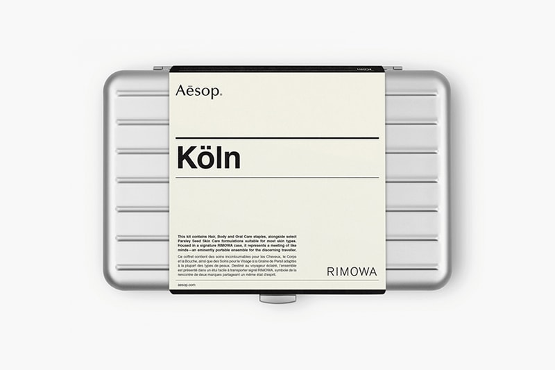 rimowa aesop limited edition koln travel kit
