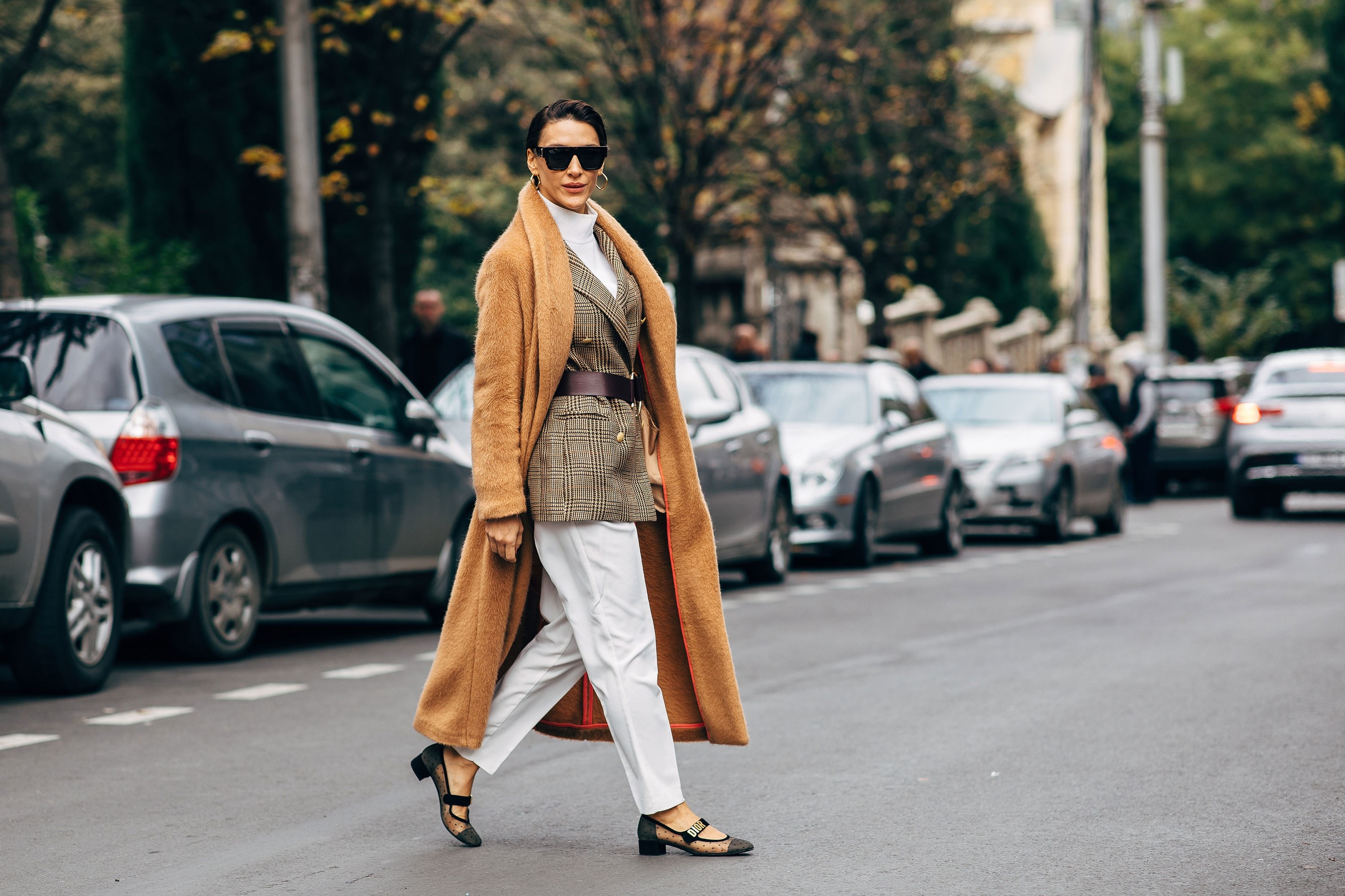 Blazer Camel Coat Street Style at Tbilisi Fashion Week Spring 2019