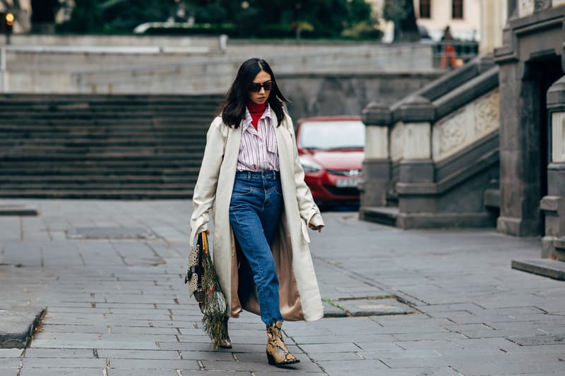 Trench Denim Street Style at Tbilisi Fashion Week Spring 2019