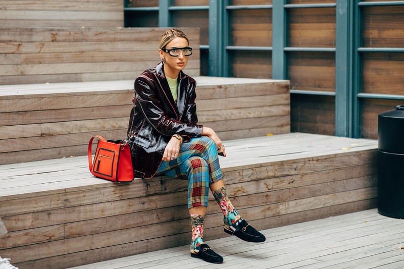 Blazer Checked Pants Mules Street Style at Tbilisi Fashion Week Spring 2019