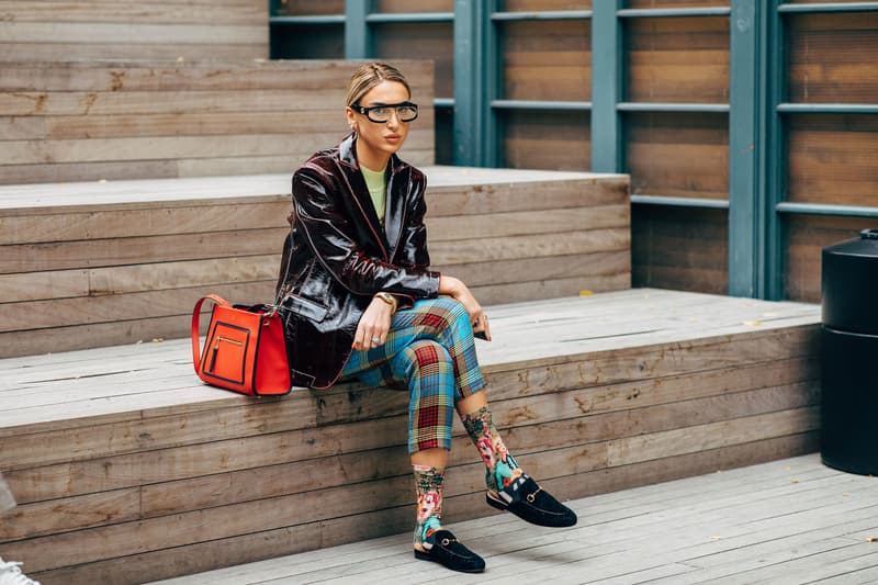 Blazer Checked Pants Mules Street Style at Tbilisi Fashion Week Spring 2019