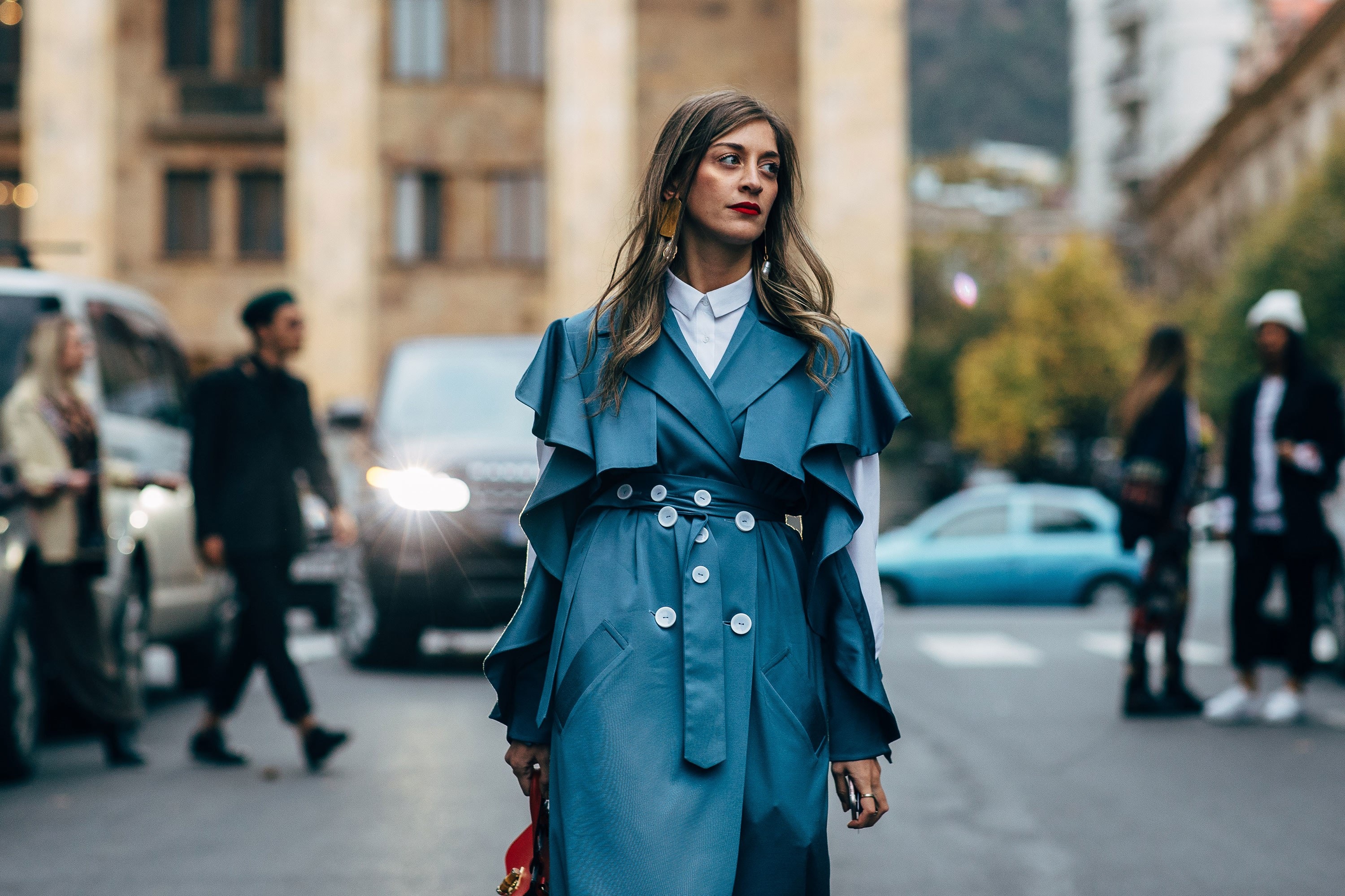 Trench Coat Street Style at Tbilisi Fashion Week Spring 2019