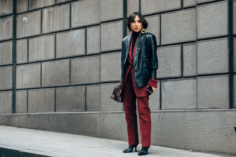 Leather Jacket Street Style at Tbilisi Fashion Week Spring 2019