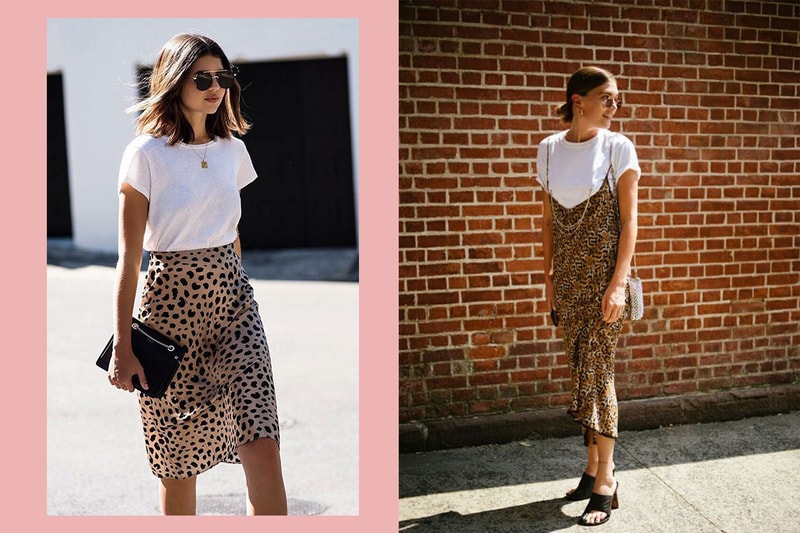 Leopard Print Outfit Ideas Street Snap White Tee
