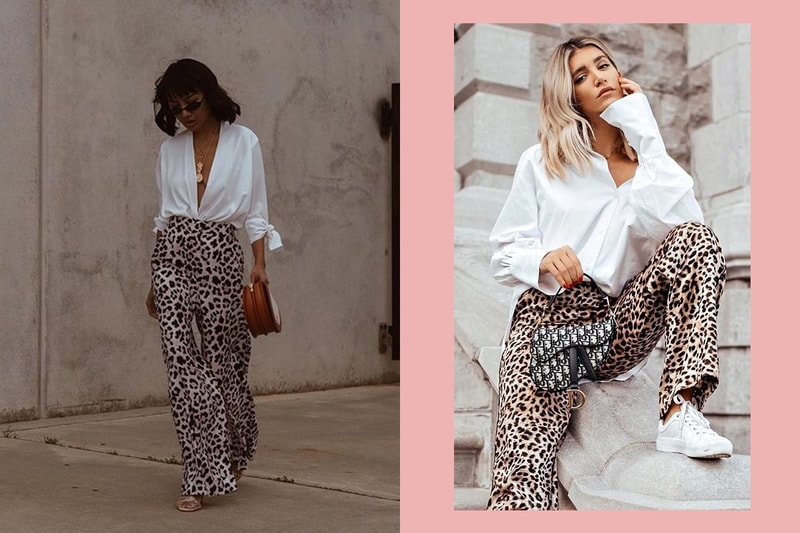 Leopard Print Outfit Ideas Street Snap White Tee