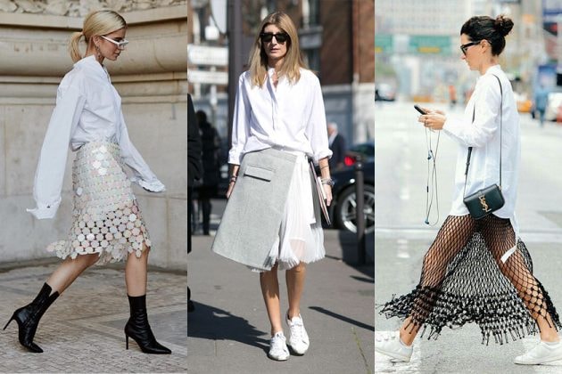 white shirt street snap style tips