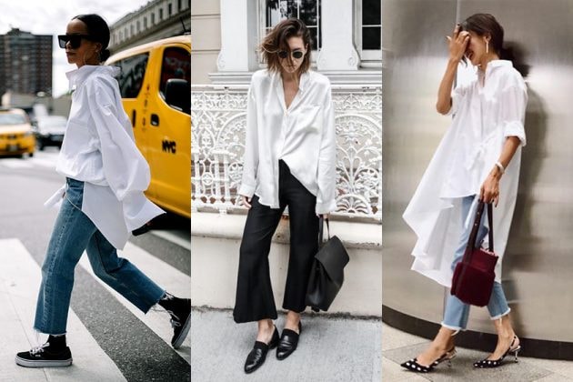 white shirt street snap style tips