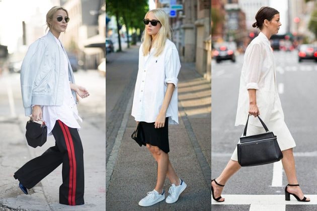 white shirt street snap style tips