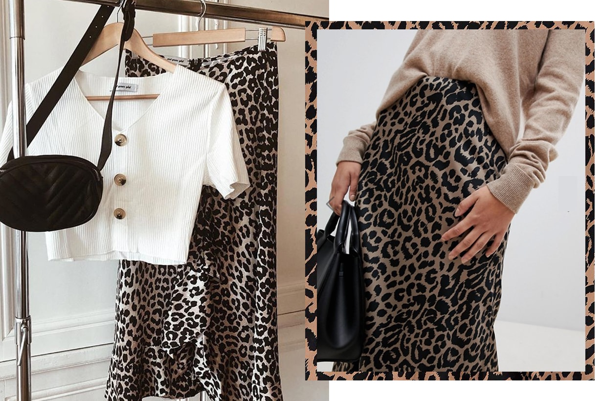 ASOS leopard print skirt restock