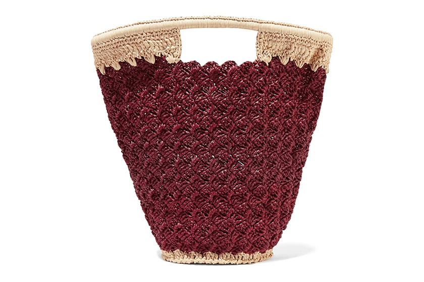 Carrie Forbes Lily Woven Faux Raffia Bucket Bag