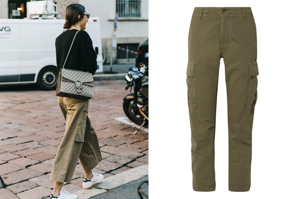 RE/DONE Cropped Cotton-twill Pants Cargo Pants Street Style