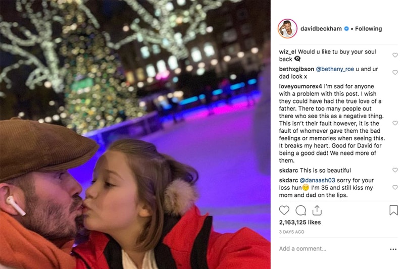 David Beckham kiss Harper Seven debate