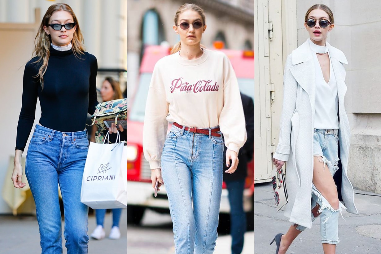 Gigi-Hadid Jeans Street Style