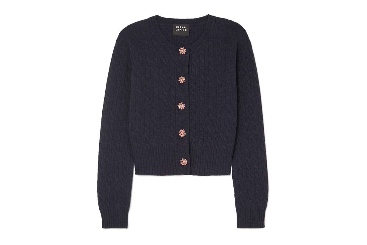 Markus Lupfer Harper Crystal-embellished Wool Cardigan