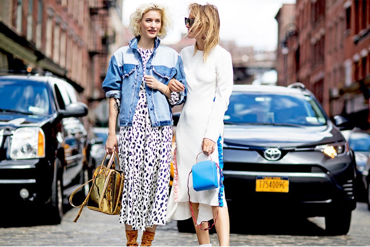 Leopard Printed Midi Dress Street Style