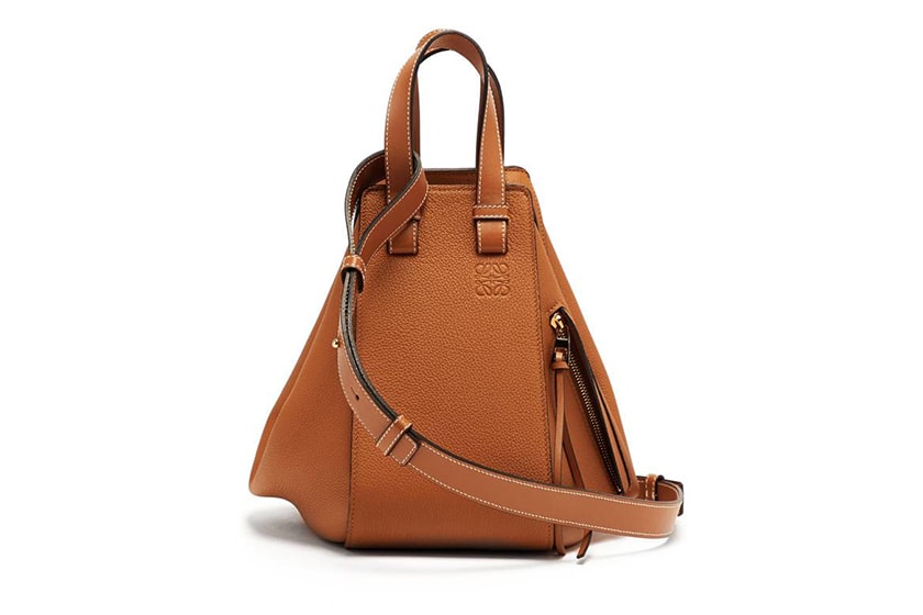 Loewe Hammock Small Grained-Leather Tote