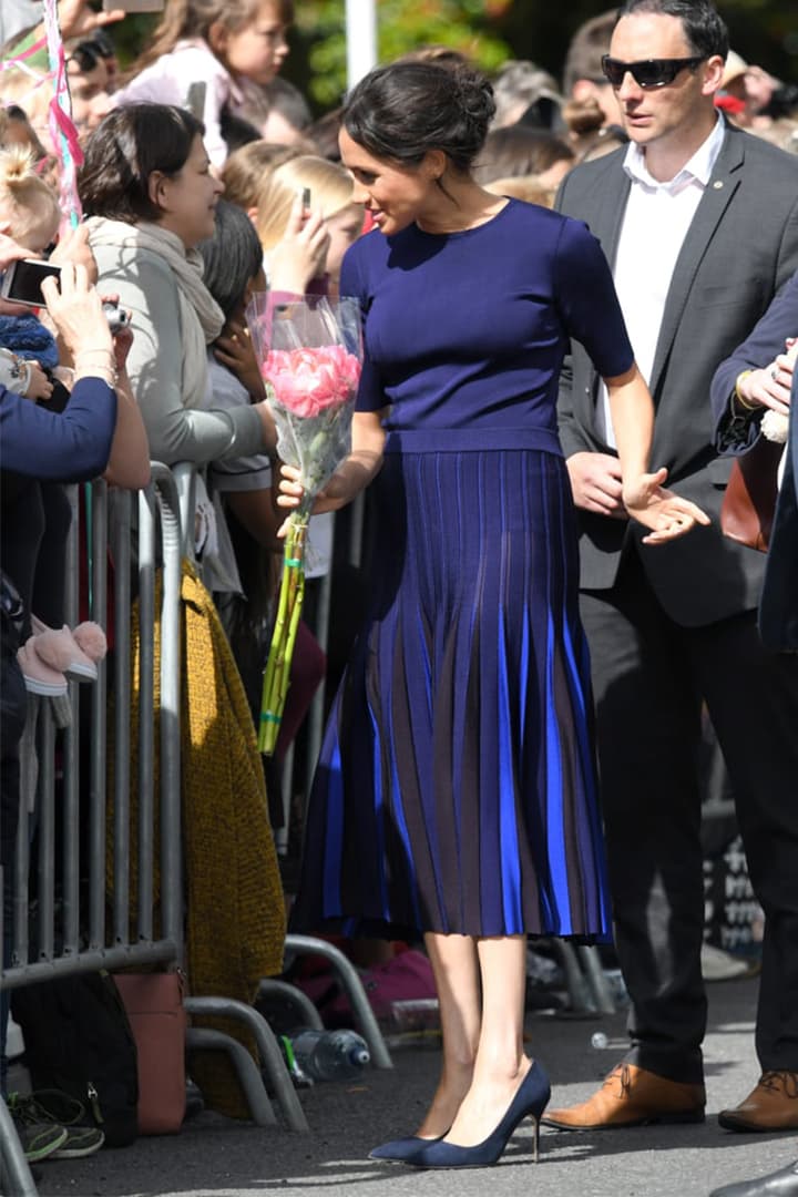 Meghan Markle’s See-Through Givenchy Blue Skirt