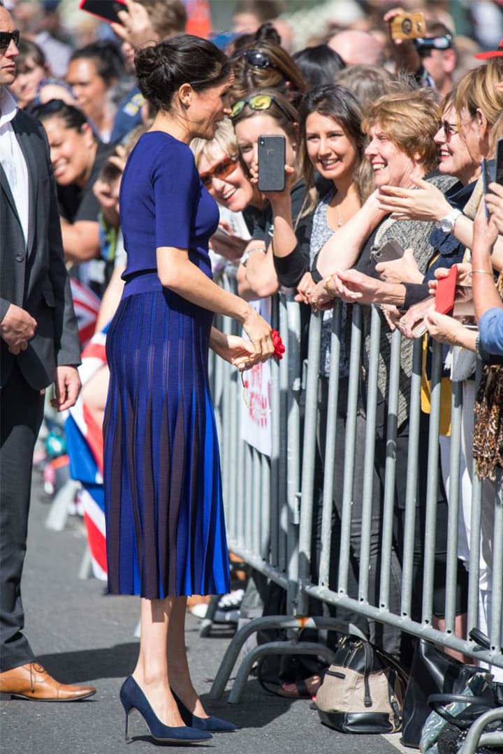 Meghan Markle’s See-Through Givenchy Blue Skirt