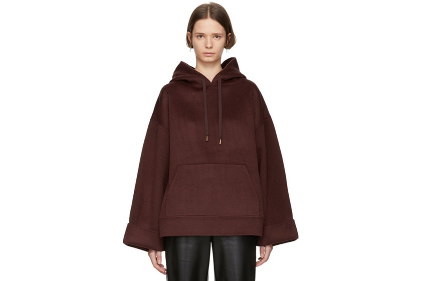 Nanushka Burgundy Wool Luz Hoodie