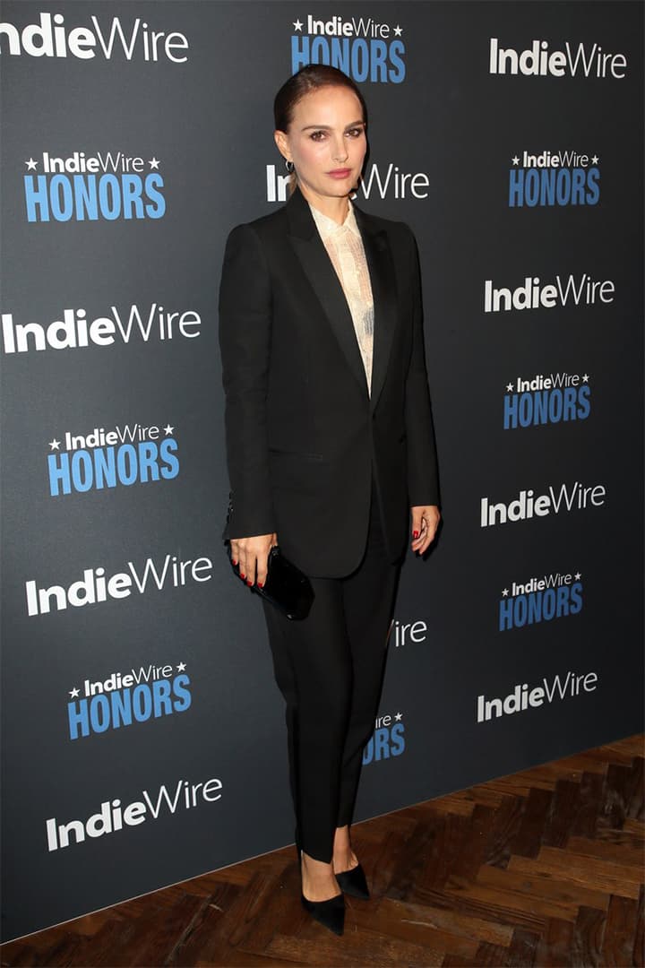 Natalie Portman Wore Hedi Slimane’s New Celine Suit Vox Lux IndieWire Honors