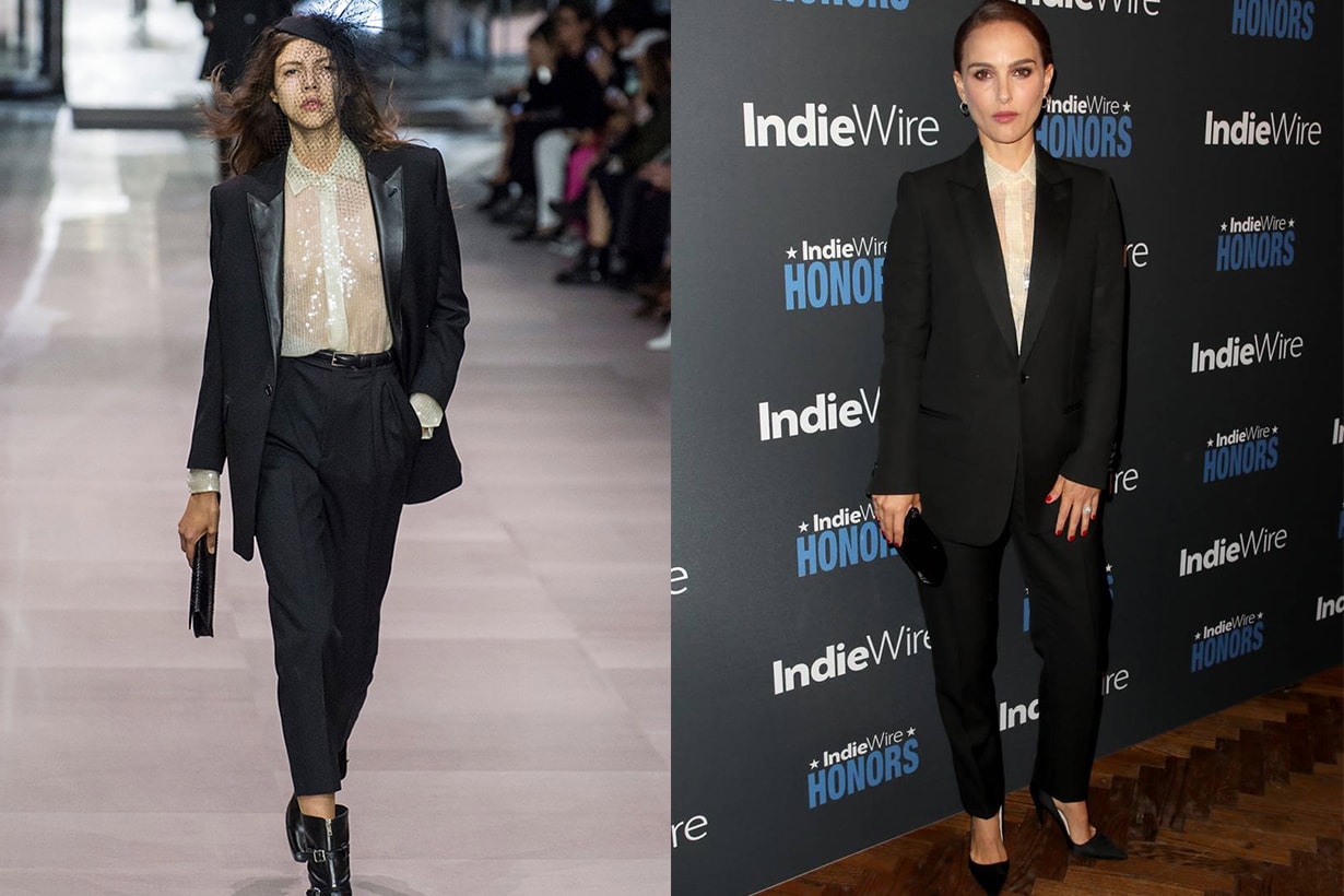Natalie Portman Wore Hedi Slimane’s New Celine Suit Vox Lux IndieWire Honors