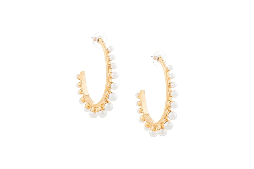 Oscar de la Renta pearl hoop earrings