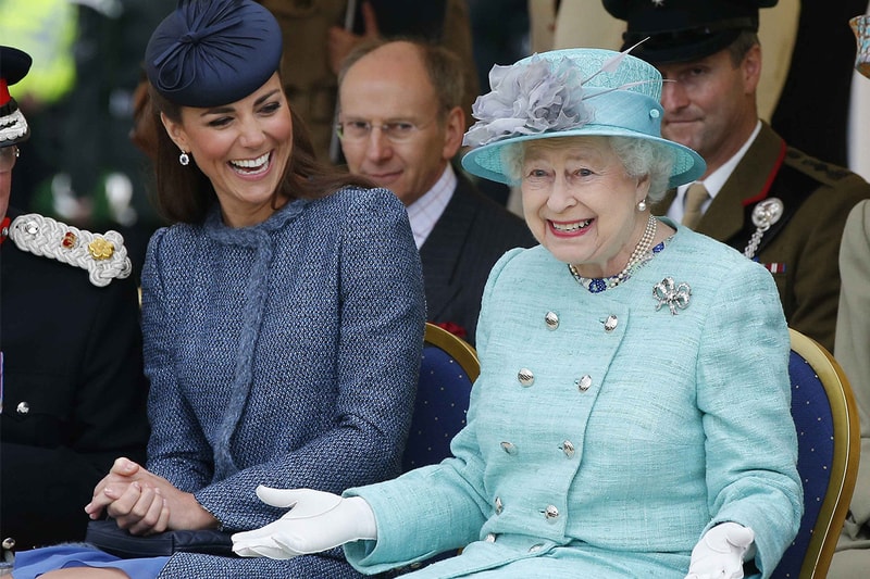 Queen Elizabeth II and Kate Middleton