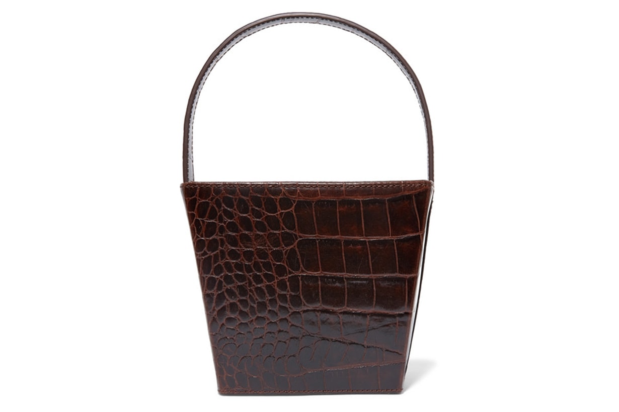 Staud Edie Croc-effect Leather Tote