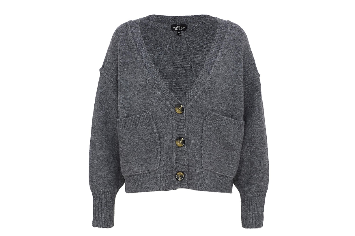 Topshop Patch Pocket Cardigan