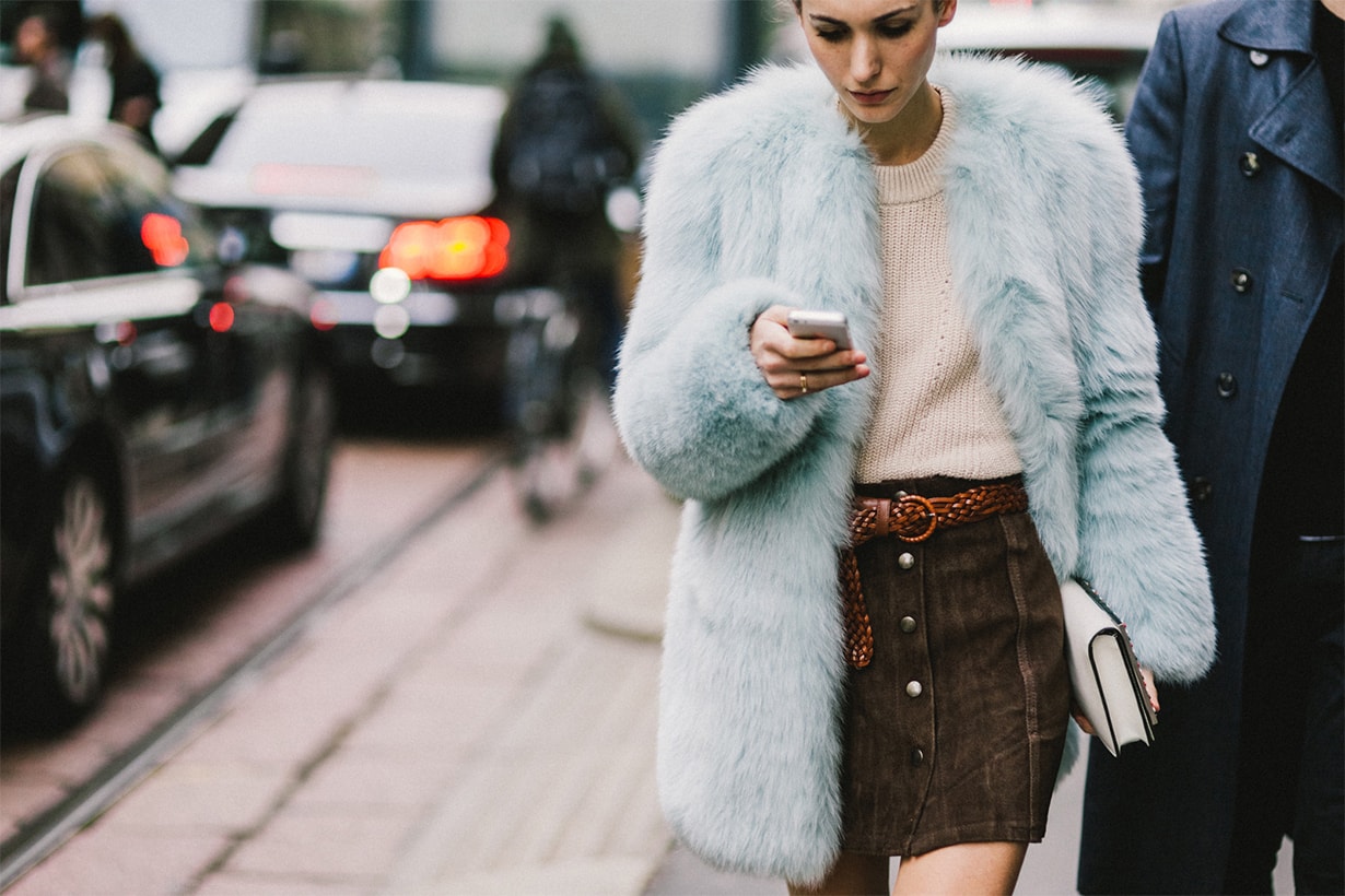 Statement Coat Faux Fur Street Style