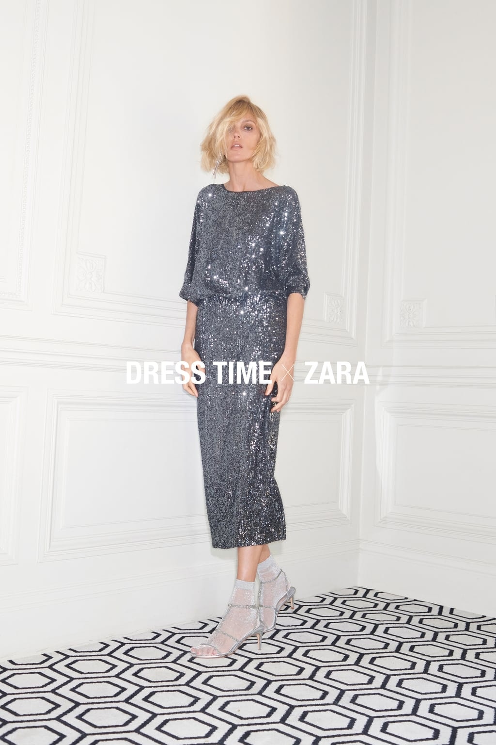 Zara Open Back Sequin Dress