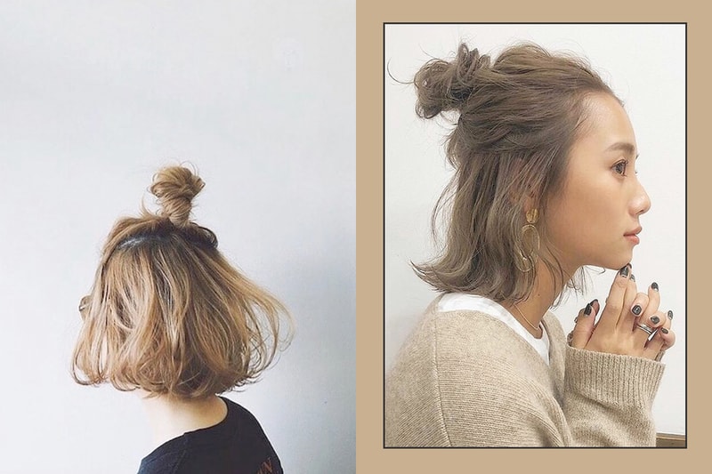half bun hairstyle tutorial japan natural easy way