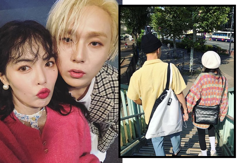 hyuna edawn attend first event together jimmy choo